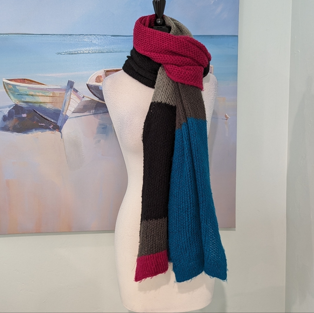 Michael Stars Color Block Knit Scarf